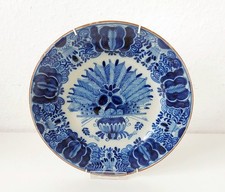 Antiker Teller Delft Fayence 18. Jahrhundert Ø 22 cm