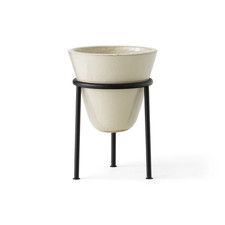 Audo Daiza Pflanztopf Blumentopf Vase H 37 cm Ø 25 cm schwarz elfenbein