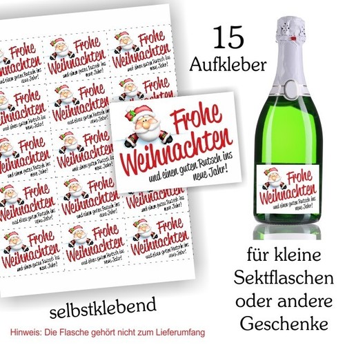 Aufkleber flaschenetikett - 15,
