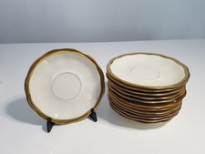 Koenigszelt Germany Porzellan Untertasse mit Goldrand Vintage 1950er Jahre