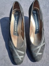 Peter Kaiser - Echtleder Pumps Gr. 38,5 schwarz Wildleder Absatzschuhe Velours