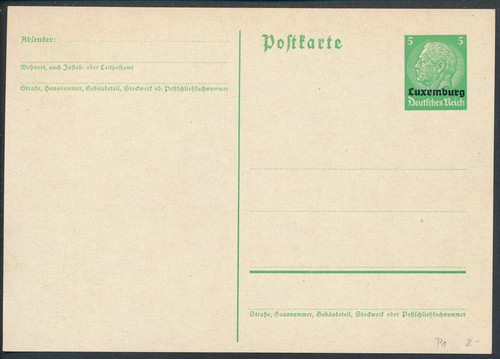 Ganzsache luxemburg p1 - dr,