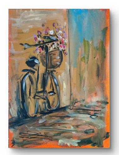 Original acryl gemälde x - 12,