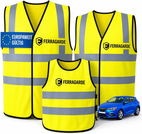 Warnwesten auto familien set - auto, familien-set