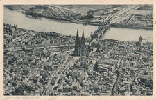Postkarte Köln Luftbild, ca