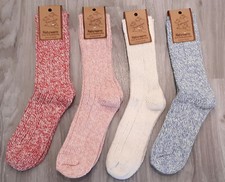 Damen Norweger Socken Kniestrümpfe Strümpfe Warm mit Schafwolle Gr 39-42    2218