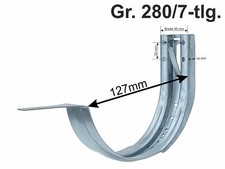 verzinkt Stirnbretthalter verstärkt, Rinnenhalter 280/7-tlg.