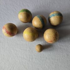 Alte Boulekugeln, Bocciakugeln, Holz, Dekokugeln, Frankreich um 1950;