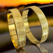 Wunderschönes elegantes Armband 2er-Set 24k Goldfarben Dubai Gold Hochzeit Luxus