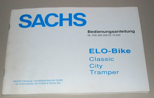 Betriebsanleitung sachs elo - betriebsanleitung,