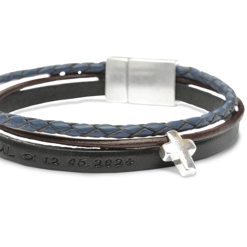 Lederarmband konfirmation - lederarmband,