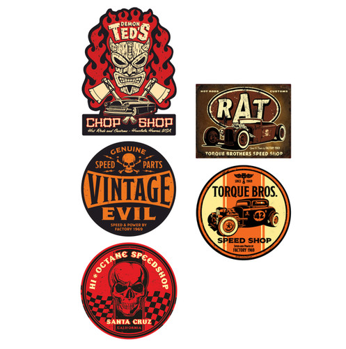 Rat tiki devil aufkleber - 5x,