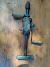 Schreiner-Handbohrmaschine- Mit Stütze-Kurbel--Tischler--Zimmermann--Altes Stück