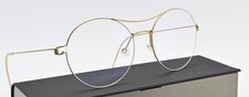 LINDBERG Brille Victoria 54-18 135B Col GT Air Titanium Rim Rund Leicht Gold L