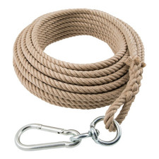 Braun Eimerseil Seil Hanfseil 25m 4-litzig gedreht braun Schlaufe 16mm