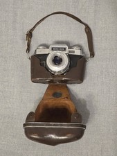 Zeiss Ikon Contaflex (Tessar 2.8/50) mit Ledertasche – ungetestet, aus Sammlung