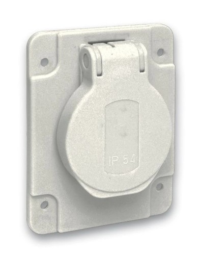 Steckdose grau 2p pe - pk, steckdose,