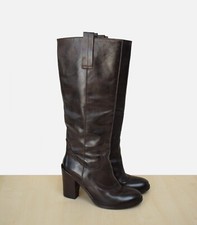 edle braune NAVYBOOT High-Heel