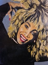 TINA TURNER ~ Ölgemälde Portrait Öl Leinwand signiert Gemälde Zeichnung Unikat