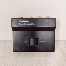 Commtel A098M Phono Vorverstärker Plattenspieler Verstärker Cinch In/Out Aux Schalter 9V DC/Batt