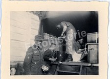 Foto Gebirgsjäger Essensausgabe Küchenfahrzeug - 1. Gebirgs-Division