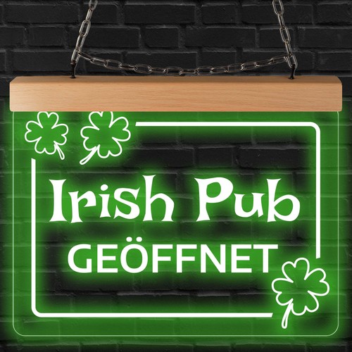 Led leuchtschild irish pub - led,