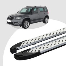 Trittbretter passend für Skoda Yeti ab 05/2009-12/2017 (Model: ALMO, Farbe: Silb