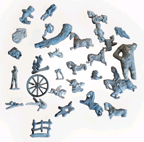 Konvolut antike zinn figuren - konvolut,