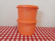 Tupperware * 2 x Sonnendose * mit Sonnendeckel * orange  * Camping Outdoor