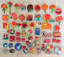 54 alte Pins • 1. Mai - Gewerkschaft - Nelke - Frieden - DGB - Verdi • RARITÄTEN