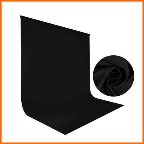 Schwarz fotohintergrund 5x2 - fotohintergrund, 1,5x2