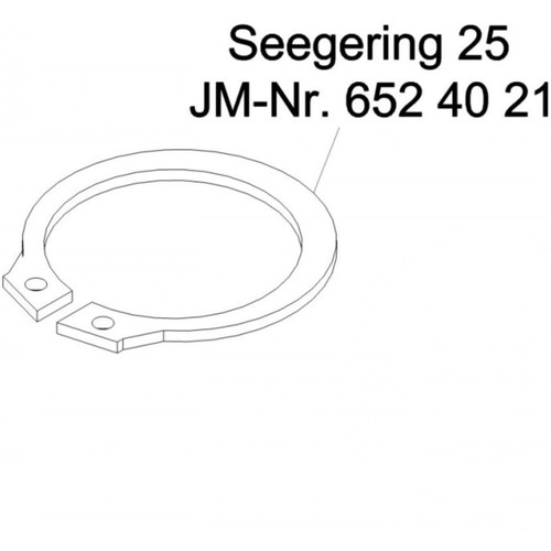 Jmp seegerring für - 25, mm