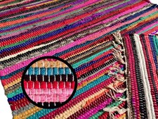 Bunter teppich handgewebt aus - bunter,