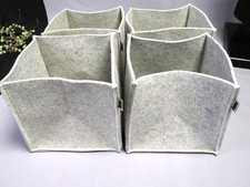  4 St. Filzkörbe von Tukan, hellgrau, gebraucht