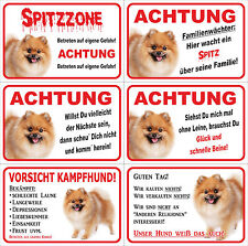 Schild Achtung Spitz Zwergspitz Pomeranian - Versch. Motive 15x20 - 40x60cm Hund