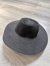 H&M Divided großer Sonnenhut Sommerhut Hut Schwarz mit breiter Krempe Gr. S/54