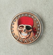 Piraten Medaille Mit Schatzkarte Piratenschatz Pirat Seeräuber Totenkopf Münze