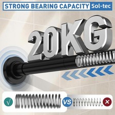 ⭐ 50-410cm Teleskopstange Edelstahl Duschvorhangstange Ohne Bohren Kleiderstange