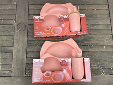 2x 5tlg. Kinder Geschirr Set Kunststoff Neu