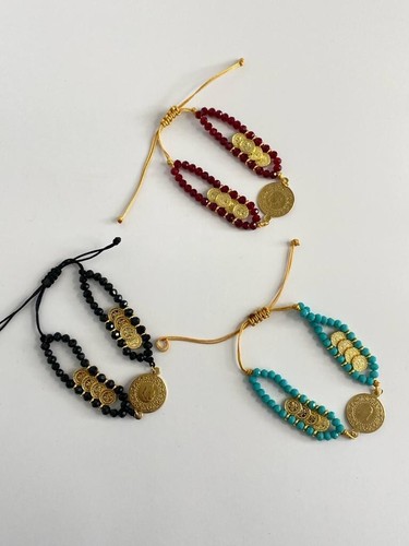 Gold münze armband ceyrek - münze,