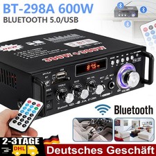600W Stereo Verstärker Bluetooth Digital Power Amplifier FM HiFi Audio MP3 12V