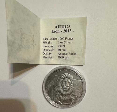 Gabon 1000 francs - 1000, lion