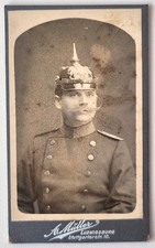Foto / CDV - Deutscher Soldat mit Württemberger Pickelhauebe - von 1902 - rar