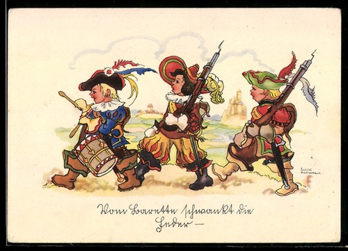 Künstler liesel - künstler-ak,