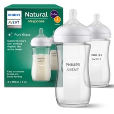 Philips AVENT Natural Response Glas-Babyflasche: 2 x 240 ml BPA-freie Flaschen f