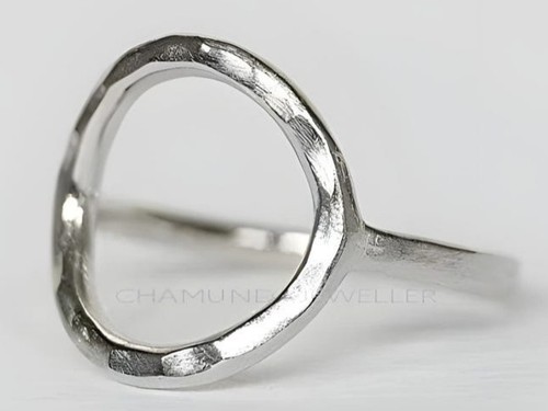 Ring kreisform gehämmert 925 - kreisform,