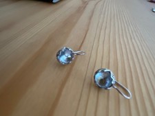 Thomas Sabo Ohrringe hellblau silber Lotos