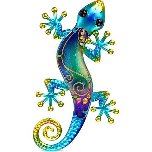 Metall gecko wanddeko - metall,
