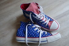 CONVERSE CHUCK TAYLOR HI RED WHITE BLUE AMERICAN FLAG 145527C Gr. 38 5.5 Chucks