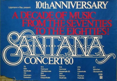 Santana 1980 plakat in - santana,